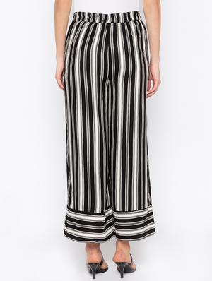 striped wide legs trouser - 15890275 - Standard Image - 3