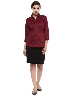 maroon formal shirt - 15890453 - Standard Image - 3