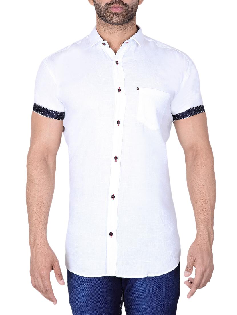 white solid casual shirt - 15890536 - Zoom Image - 1