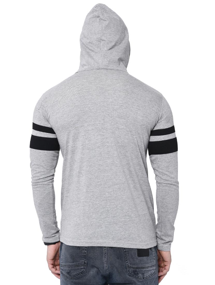 grey taped hooded t-shirt - 15890612 - Zoom Image - 3