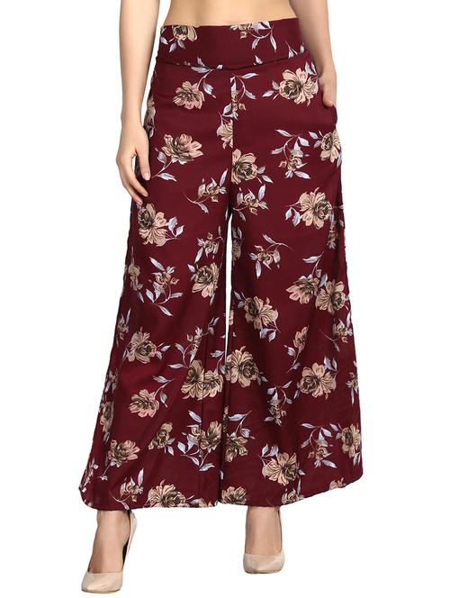 floral flared palazzo - 15891129 - Standard Image - 1