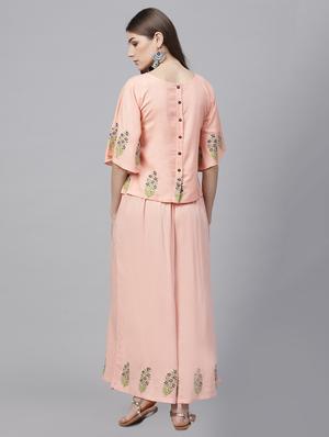 hand block printed top with palazzo set - 15891766 - Standard Image - 3