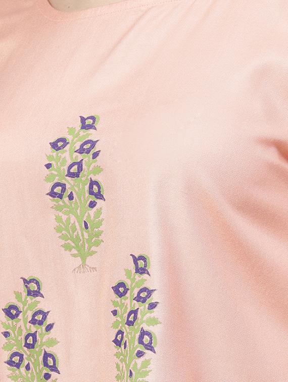 hand block printed top with palazzo set - 15891766 - Zoom Image - 4
