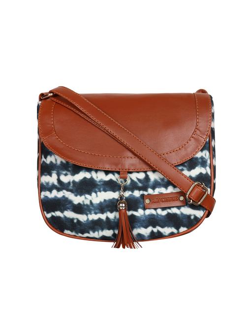 blue canvas regular sling bag - 15892631 - Standard Image - 1