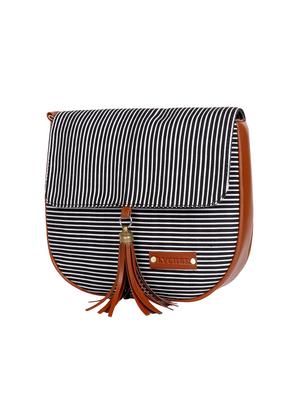 black striped regular sling bag - 15892711 - Standard Image - 4