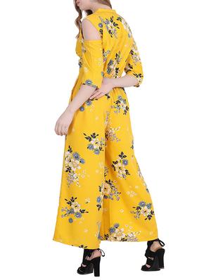 cold shoulder floral jumpsuit - 15892770 - Standard Image - 3