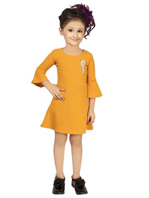 yellow cotton frock - 15893051 - Standard Image - 4