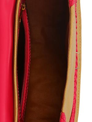 beige leatherette (pu) regular sling bag - 15893319 - Standard Image - 3