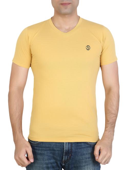 yellow cotton blend t-shirt - 15894033 - Standard Image - 1