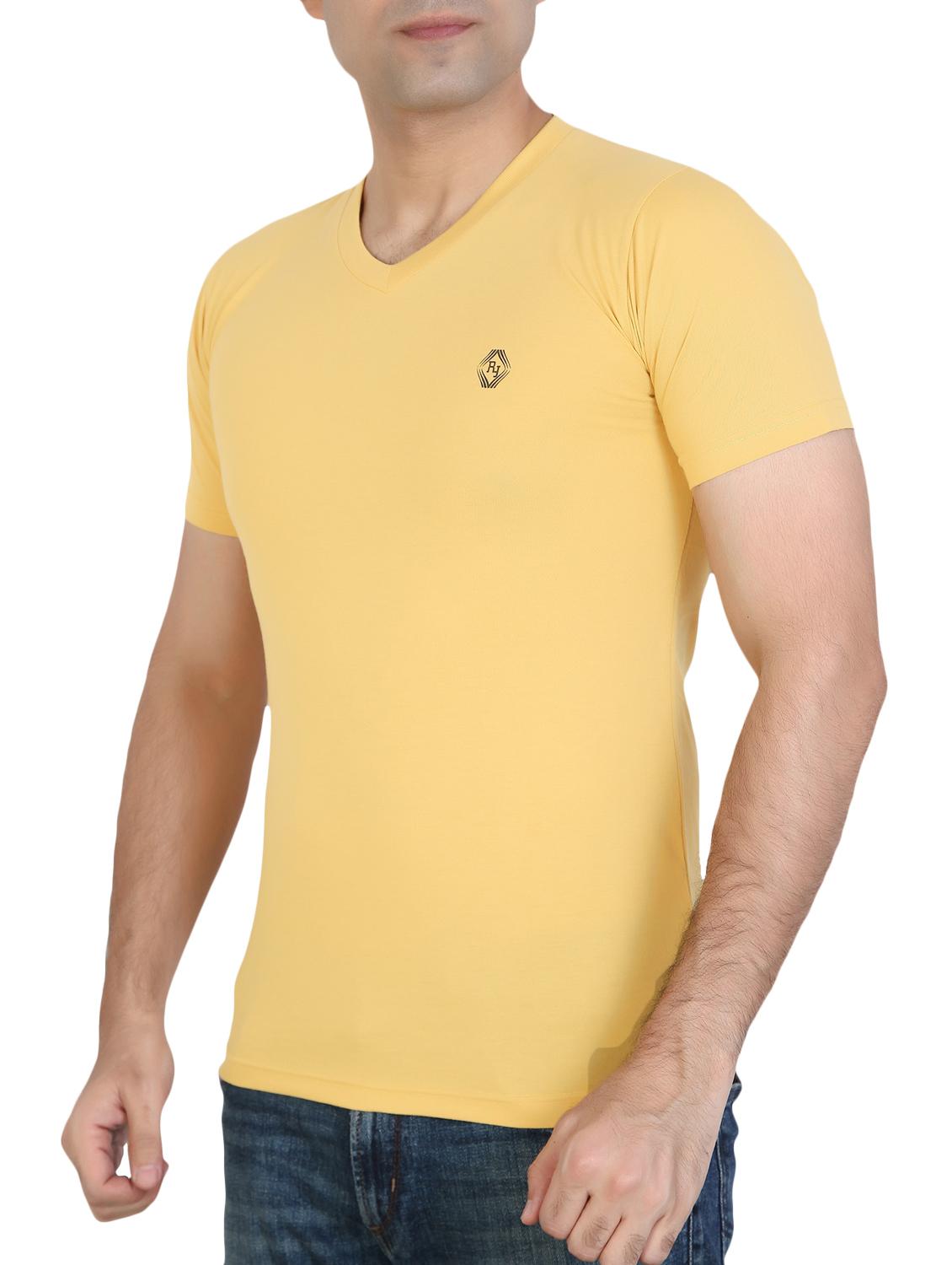 yellow cotton blend t-shirt - 15894033 - Zoom Image - 2