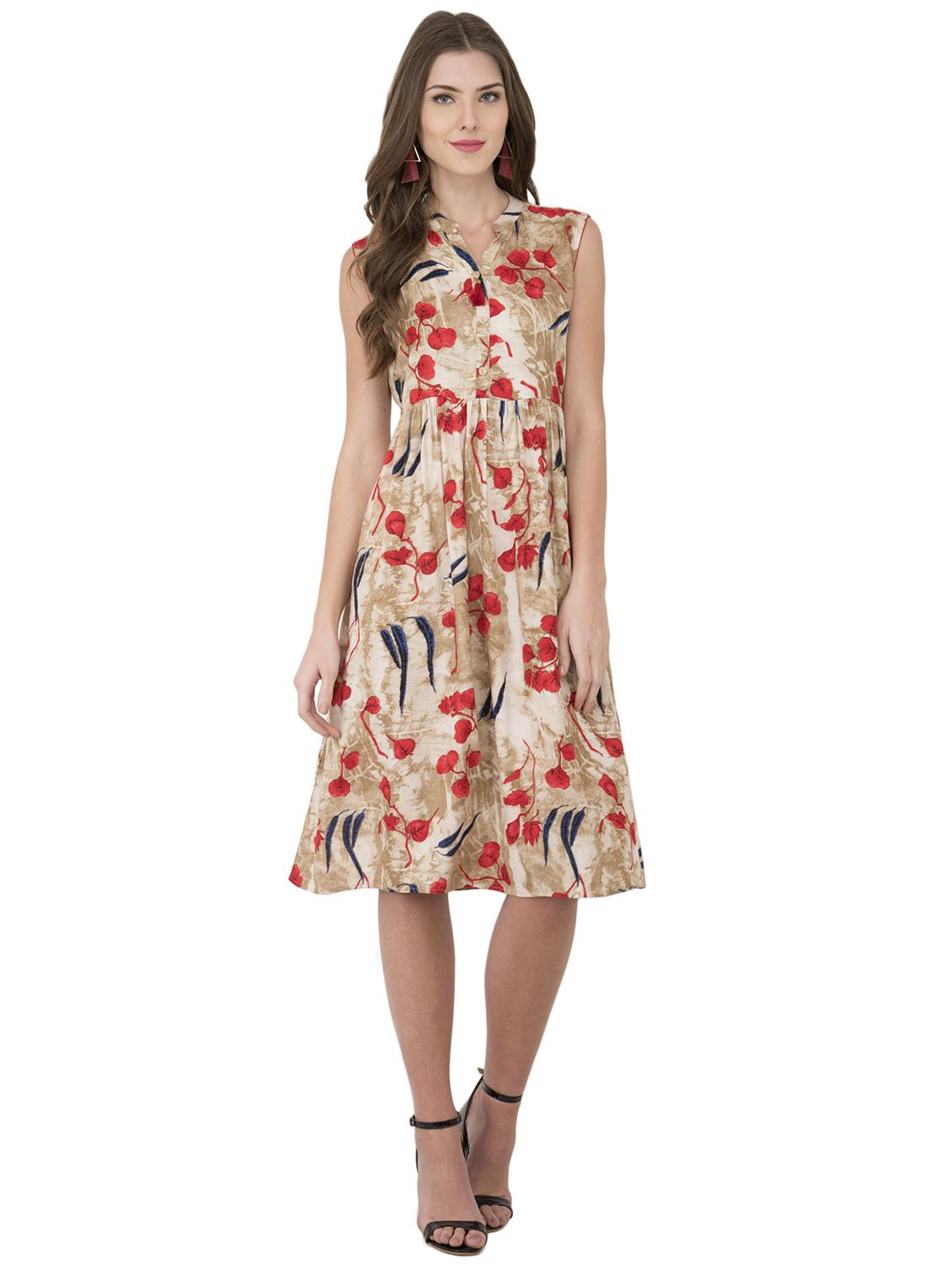 tie back button detail dress - 15894067 - Zoom Image - 1