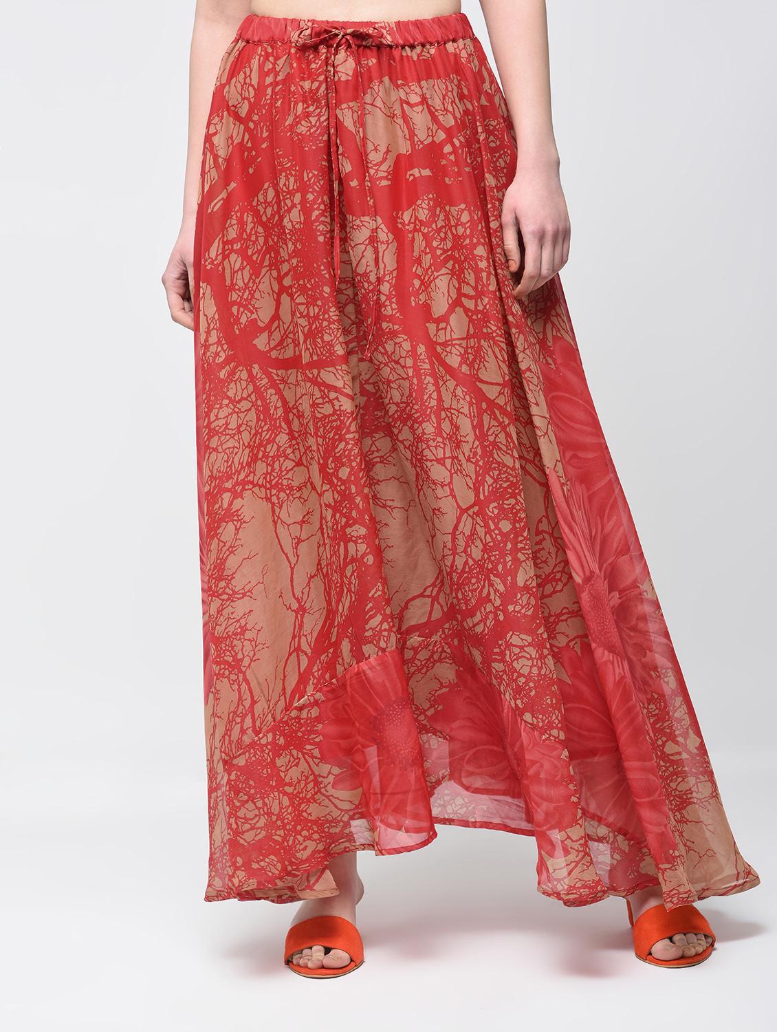 Abstract print maxi skirt - 15894094 - Zoom Image - 1