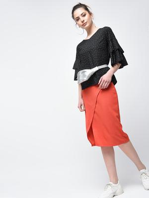 tiered ruffle bell sleeved top - 15894135 - Standard Image - 4