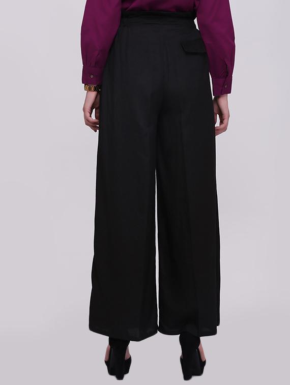 wide leg pleated trouser - 15894252 - Zoom Image - 3