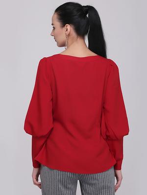 bishop sleeved keyhole front top - 15894264 - Standard Image - 3