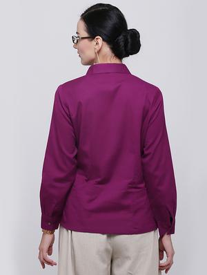 violet solid shirt - 15894349 - Standard Image - 2