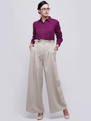 violet solid shirt - 15894349 - Standard Image - 3