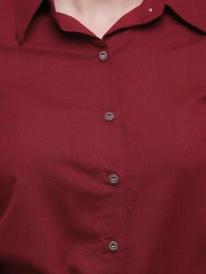 maroon long sleeved shirt - 15894357 - Standard Image - 4
