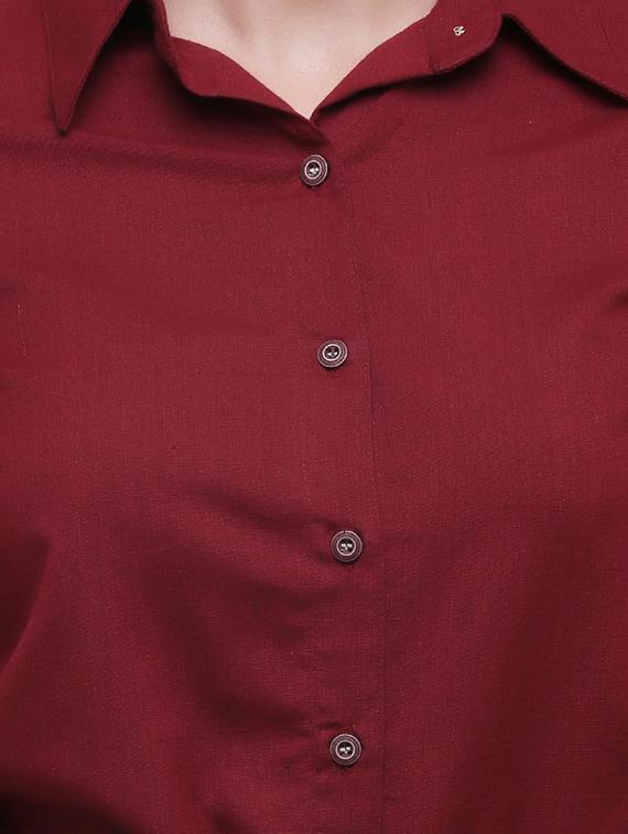 maroon long sleeved shirt - 15894357 - Zoom Image - 4