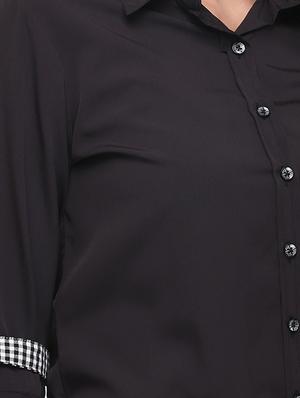 extended bell sleeve tie-knot shirt - 15894361 - Standard Image - 5