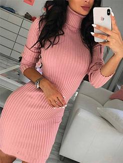 turtle neck bodycon dress - 15894724 - Standard Image - 1