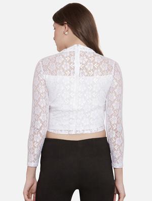 floral lace crop top - 15896900 - Standard Image - 2