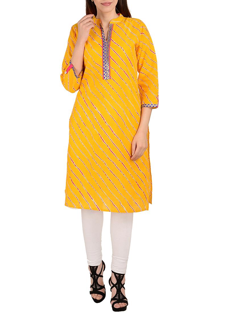 Leheriya straight kurta - 15897050 - Zoom Image - 1