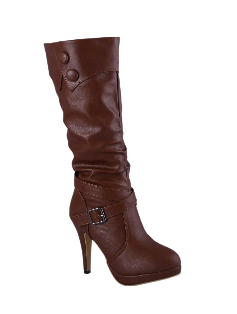 brown knee length boots - 15897237 - Zoom Image - 1