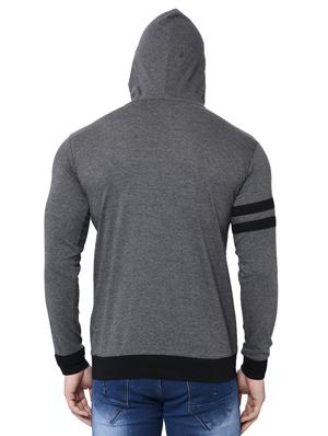 grey taped hooded t-shirt - 15898223 - Standard Image - 3