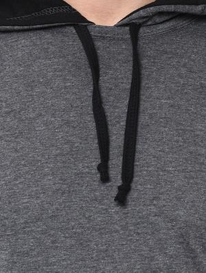 grey taped hooded t-shirt - 15898223 - Standard Image - 4