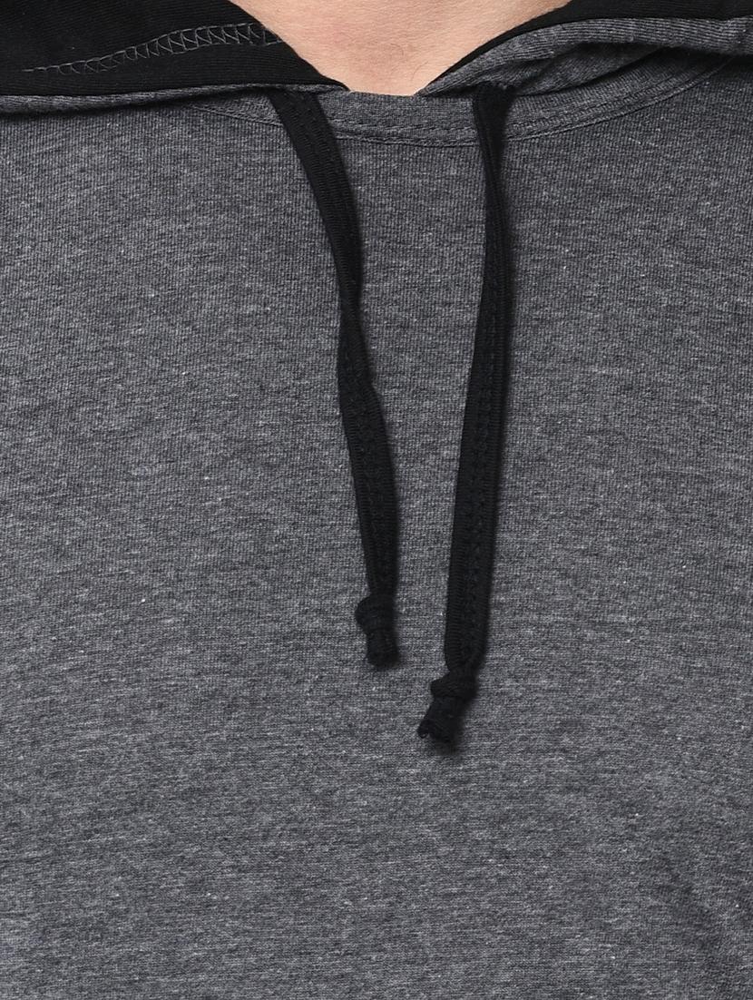 grey taped hooded t-shirt - 15898223 - Zoom Image - 4