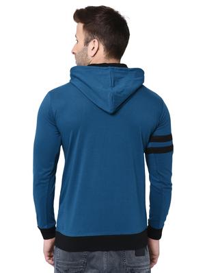 blue taped hooded t-shirt - 15898225 - Standard Image - 3