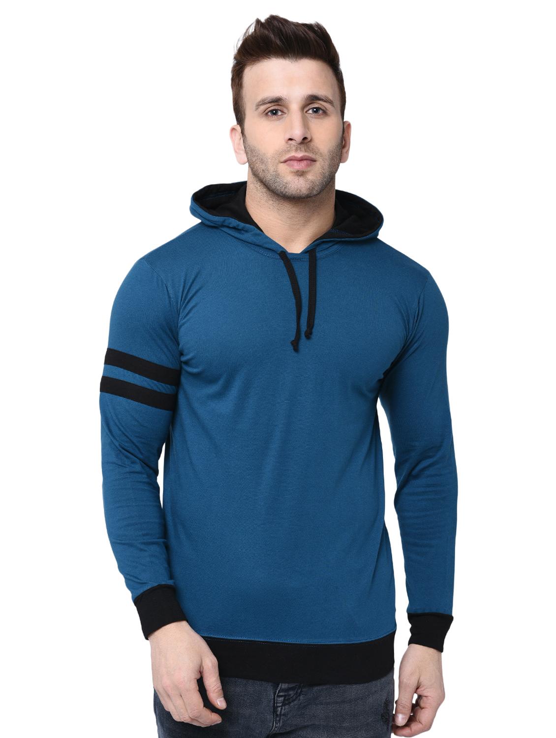 blue taped hooded t-shirt - 15898225 - Zoom Image - 1