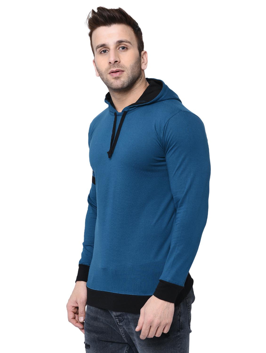 blue taped hooded t-shirt - 15898225 - Zoom Image - 2