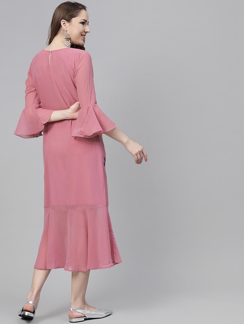 bell sleeved sequined a-line dress - 15898242 - Zoom Image - 3