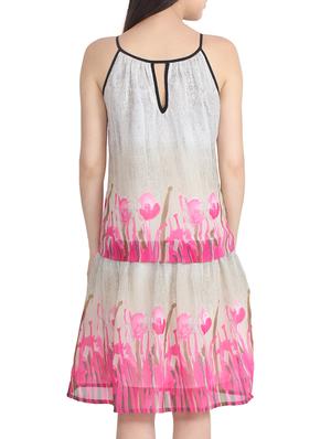 contrast piping detail floral dress - 15898794 - Standard Image - 3