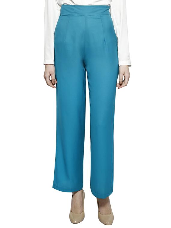 high-rise blue trouser - 15899181 - Zoom Image - 1