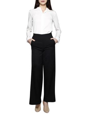 ink black high-rise trousers - 15899182 - Standard Image - 4