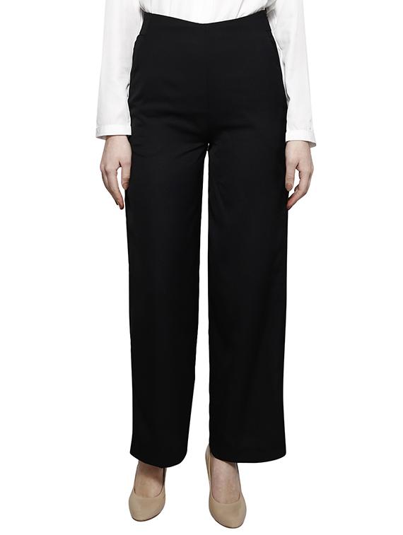 ink black high-rise trousers - 15899182 - Zoom Image - 1