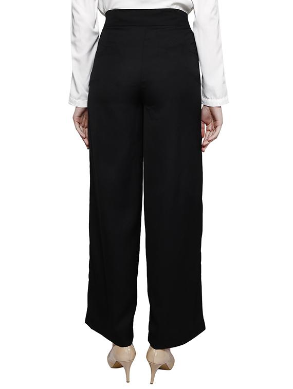 ink black high-rise trousers - 15899182 - Zoom Image - 3