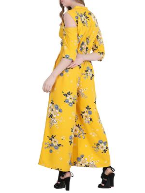 cold shoulder floral jumpsuit - 15899906 - Standard Image - 3