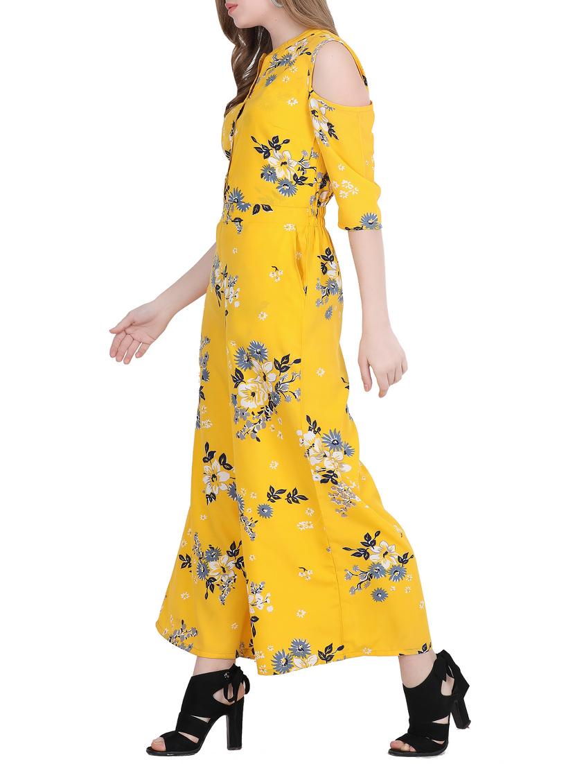 cold shoulder floral jumpsuit - 15899906 - Zoom Image - 2