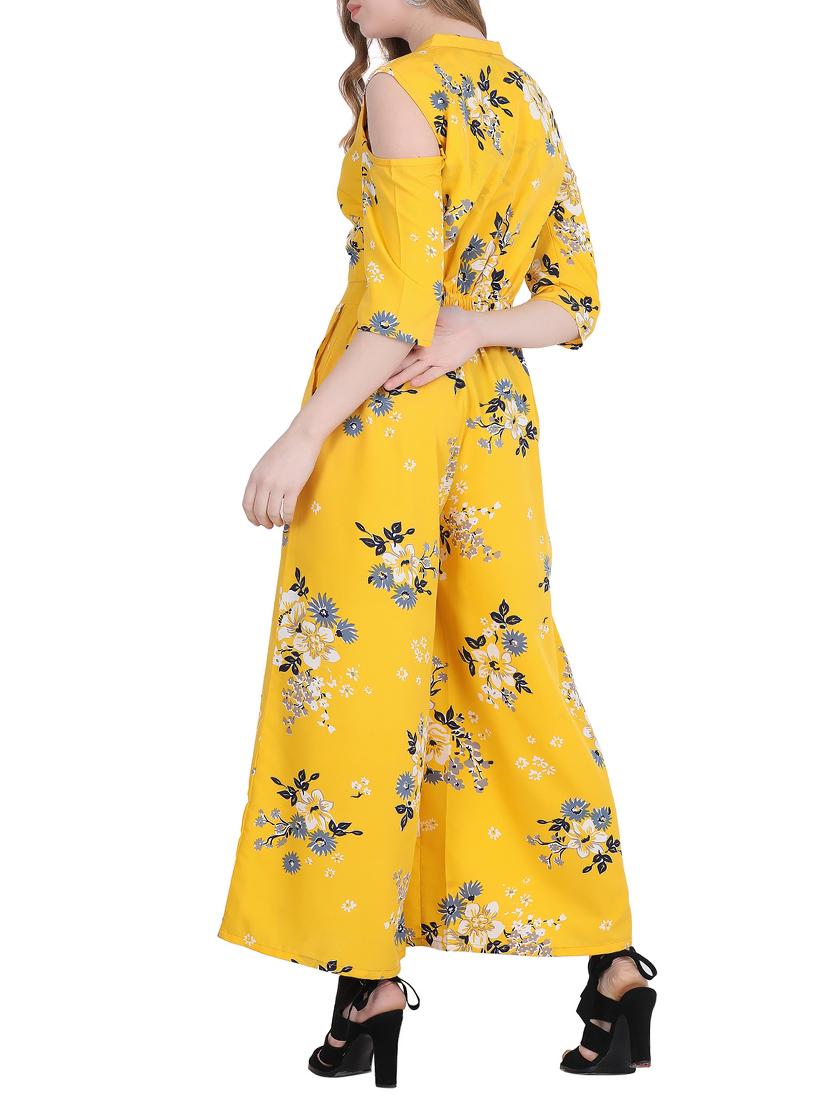cold shoulder floral jumpsuit - 15899906 - Zoom Image - 3