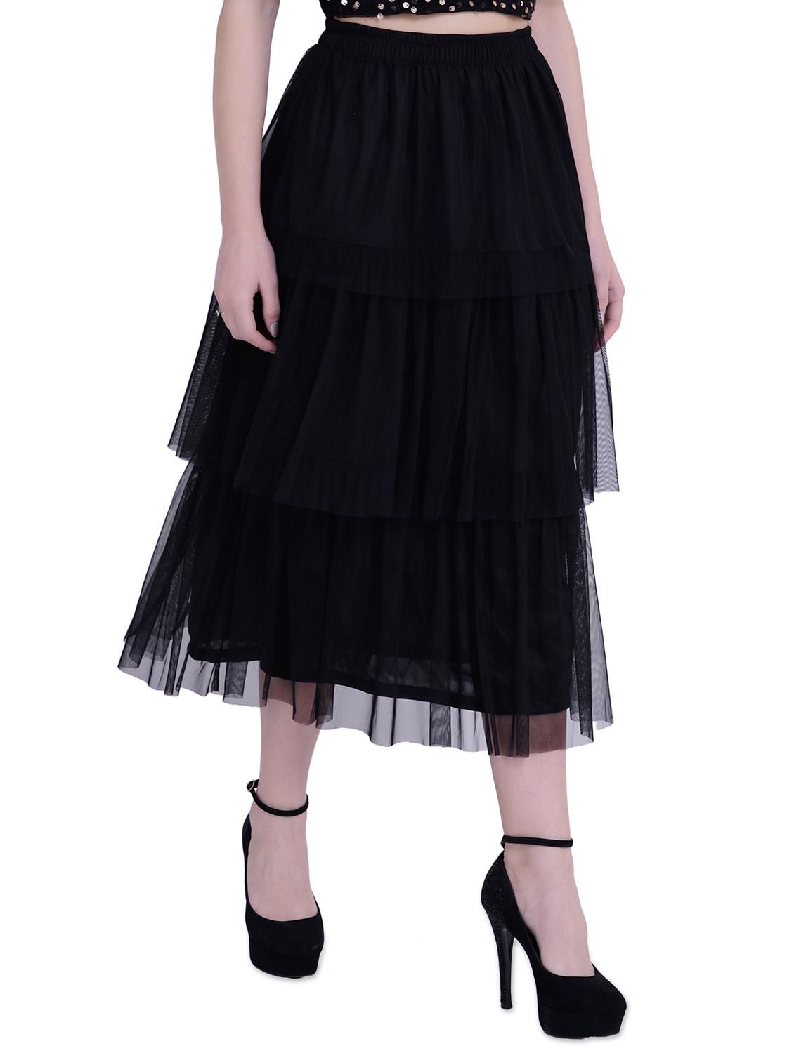 layered ruffled maxi skirt - 15900246 - Zoom Image - 2