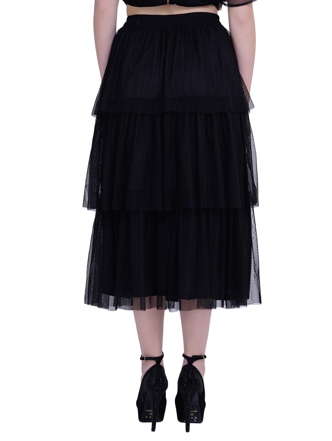 layered ruffled maxi skirt - 15900246 - Zoom Image - 3