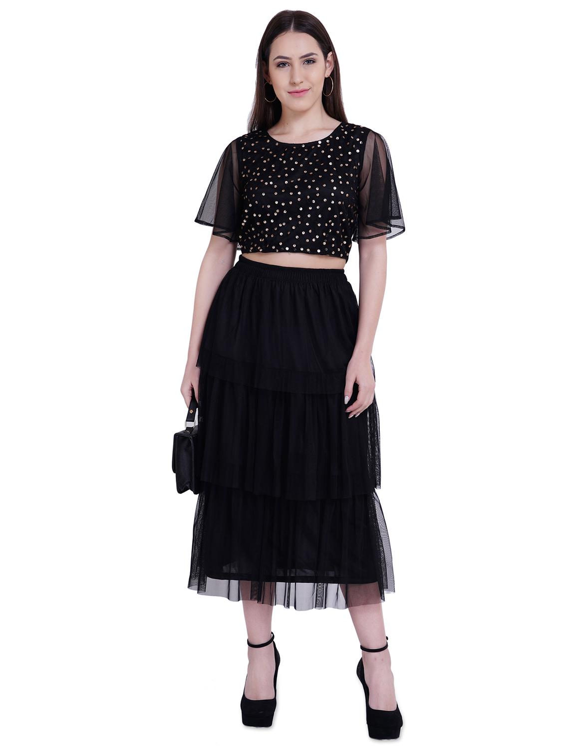 layered ruffled maxi skirt - 15900246 - Zoom Image - 4