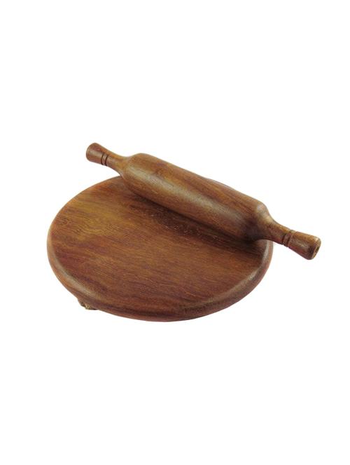 desi karigar brown wooden chakla belan and rolling pin - 15900703 -  Standard Image - 0