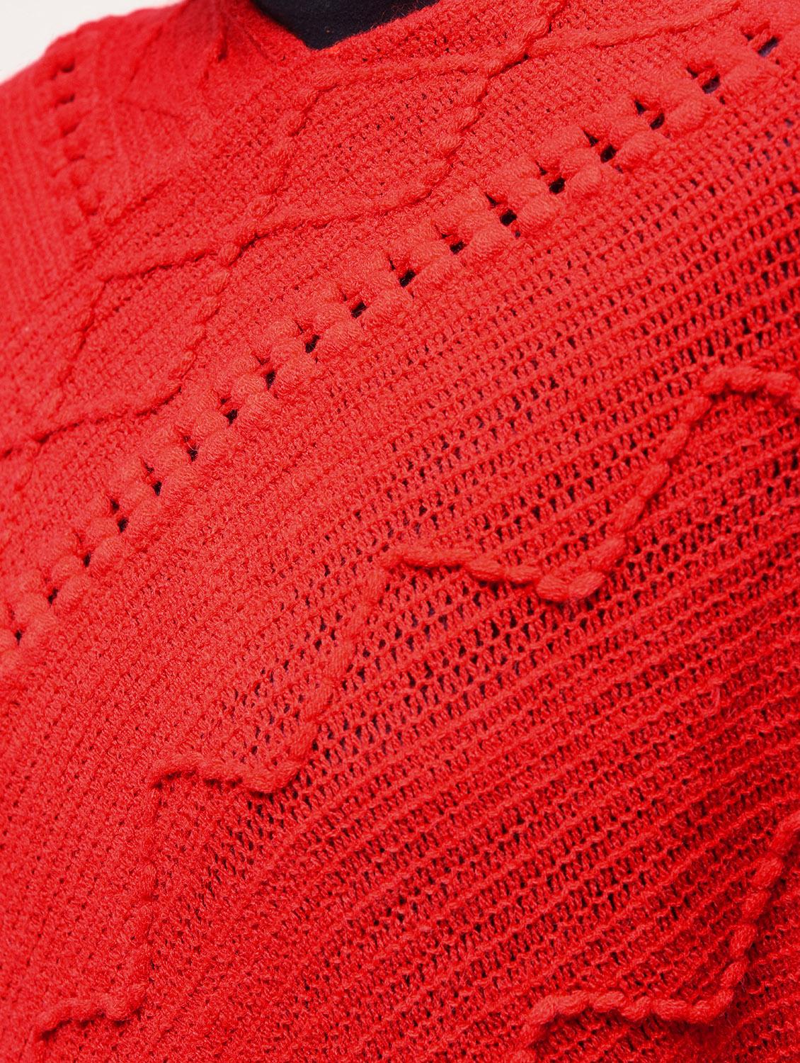 fringed hem knitted poncho - 15900880 - Zoom Image - 5