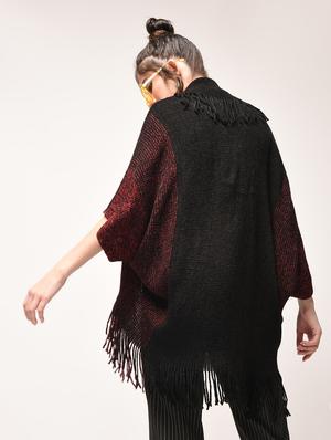 bat wing sleeved fringed shrug - 15900888 - Standard Image - 3