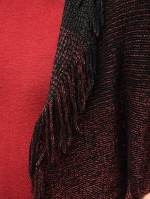 bat wing sleeved fringed shrug - 15900888 - Standard Image - 6